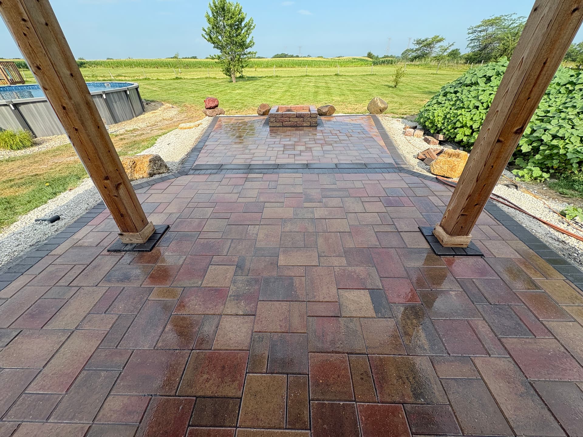 Gallery photos for Backyard Paver Patio and Fire Pit Build Worth Every Brick: Image #4
