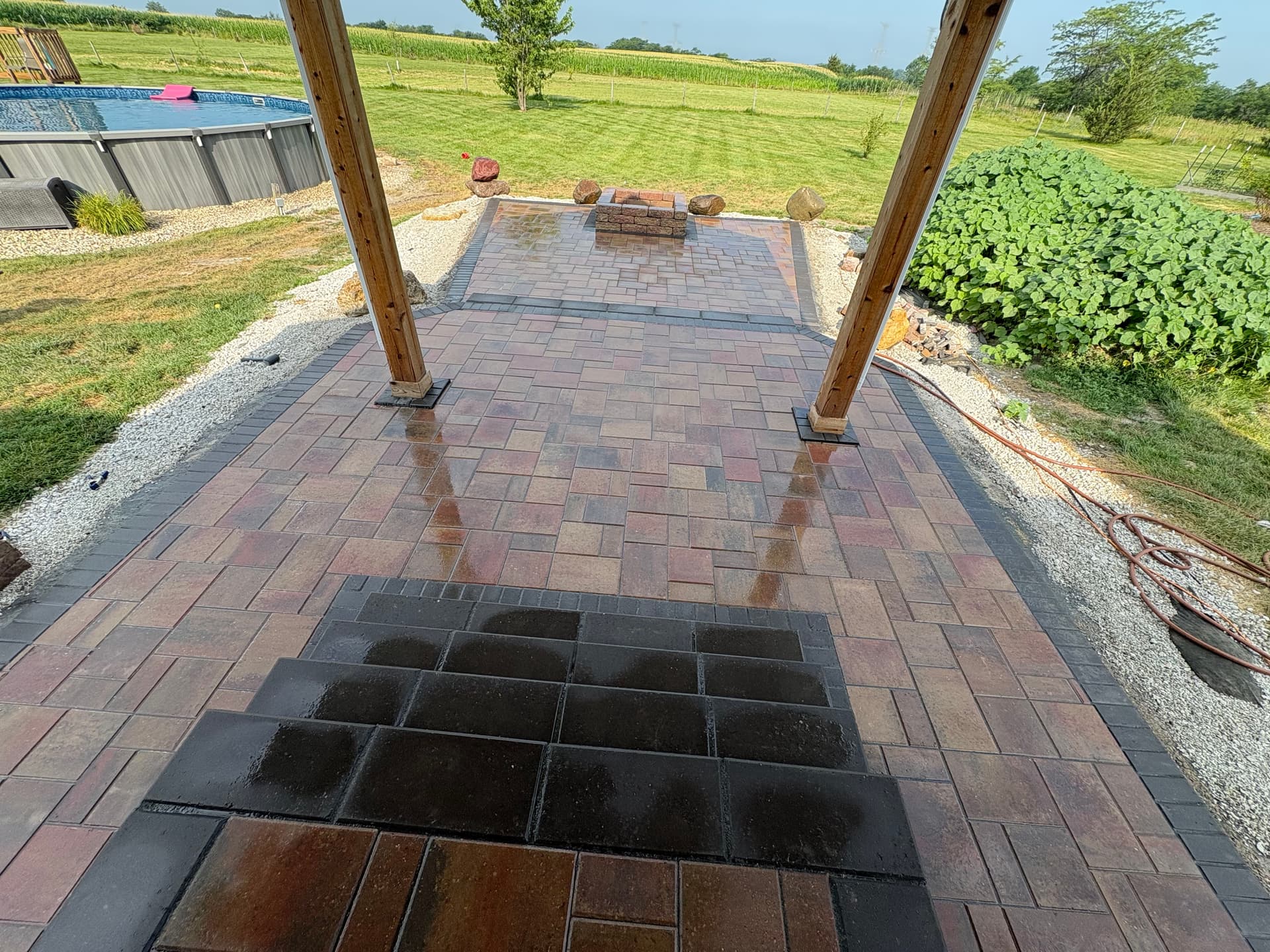 Gallery photos for Backyard Paver Patio and Fire Pit Build Worth Every Brick: Image #3