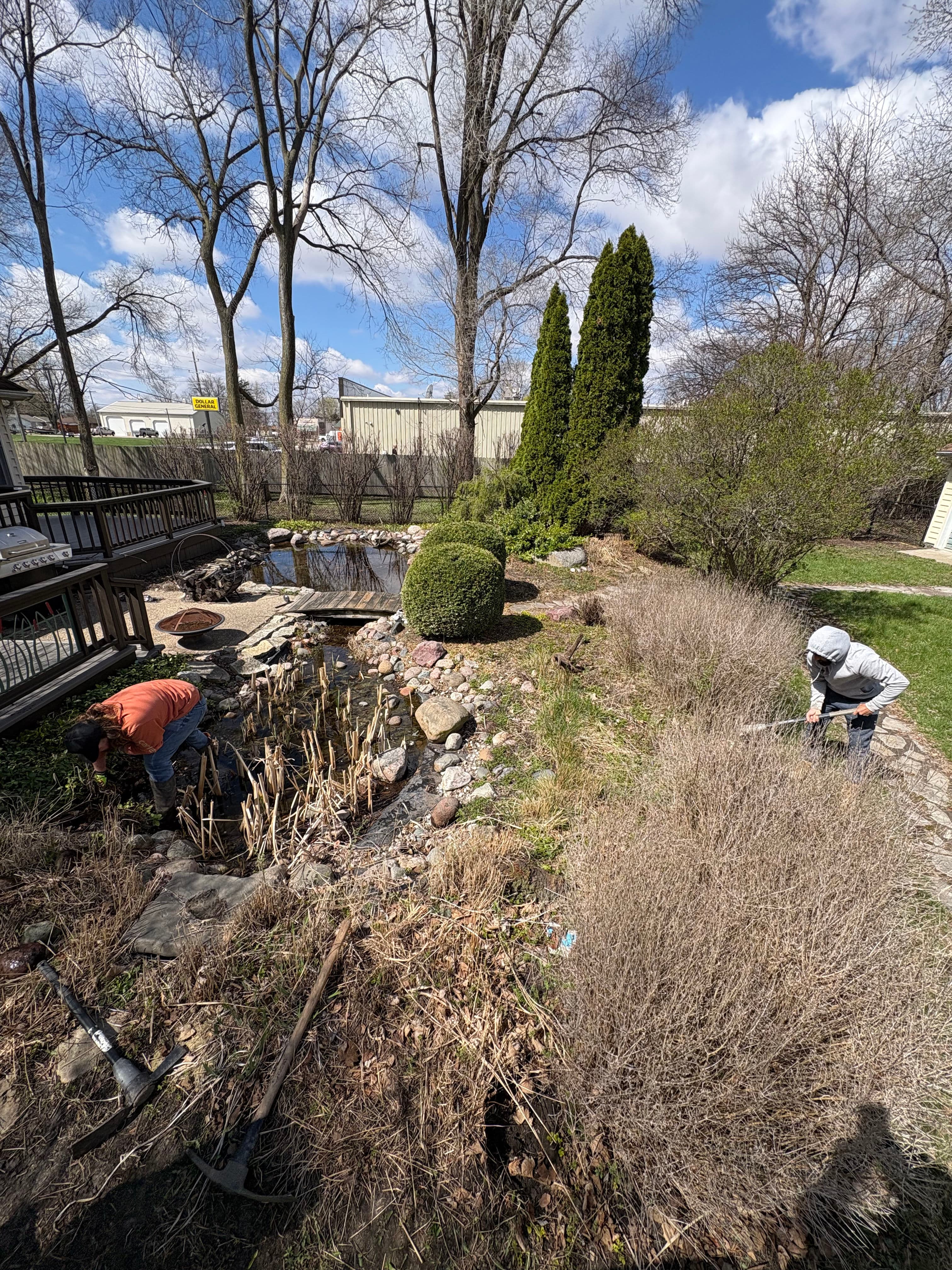 Project Old Backyard Pond Torn Out and Filled for a Clean Slate image