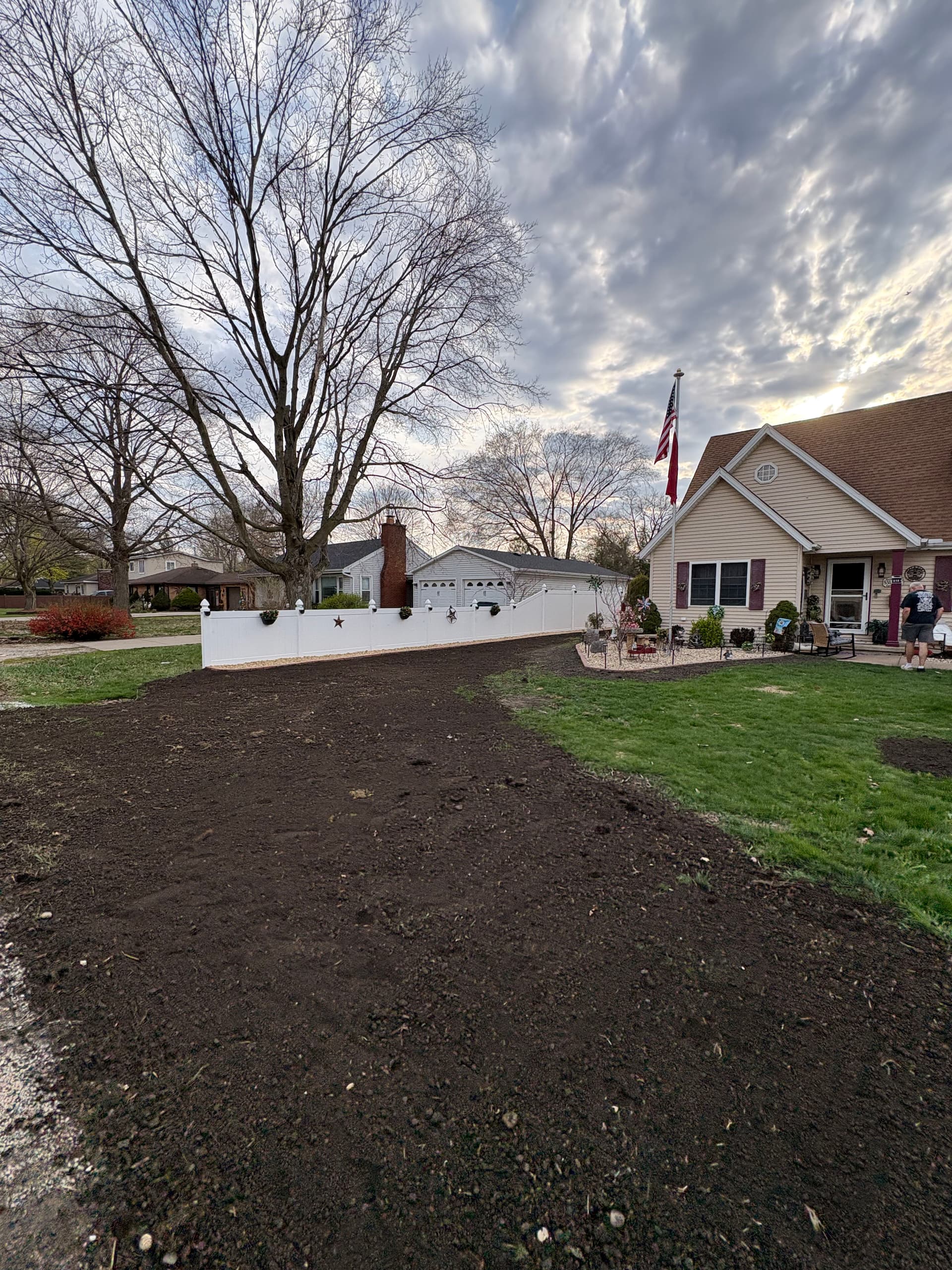 Side Yard Grading and Stone Path Install for a Returning Client