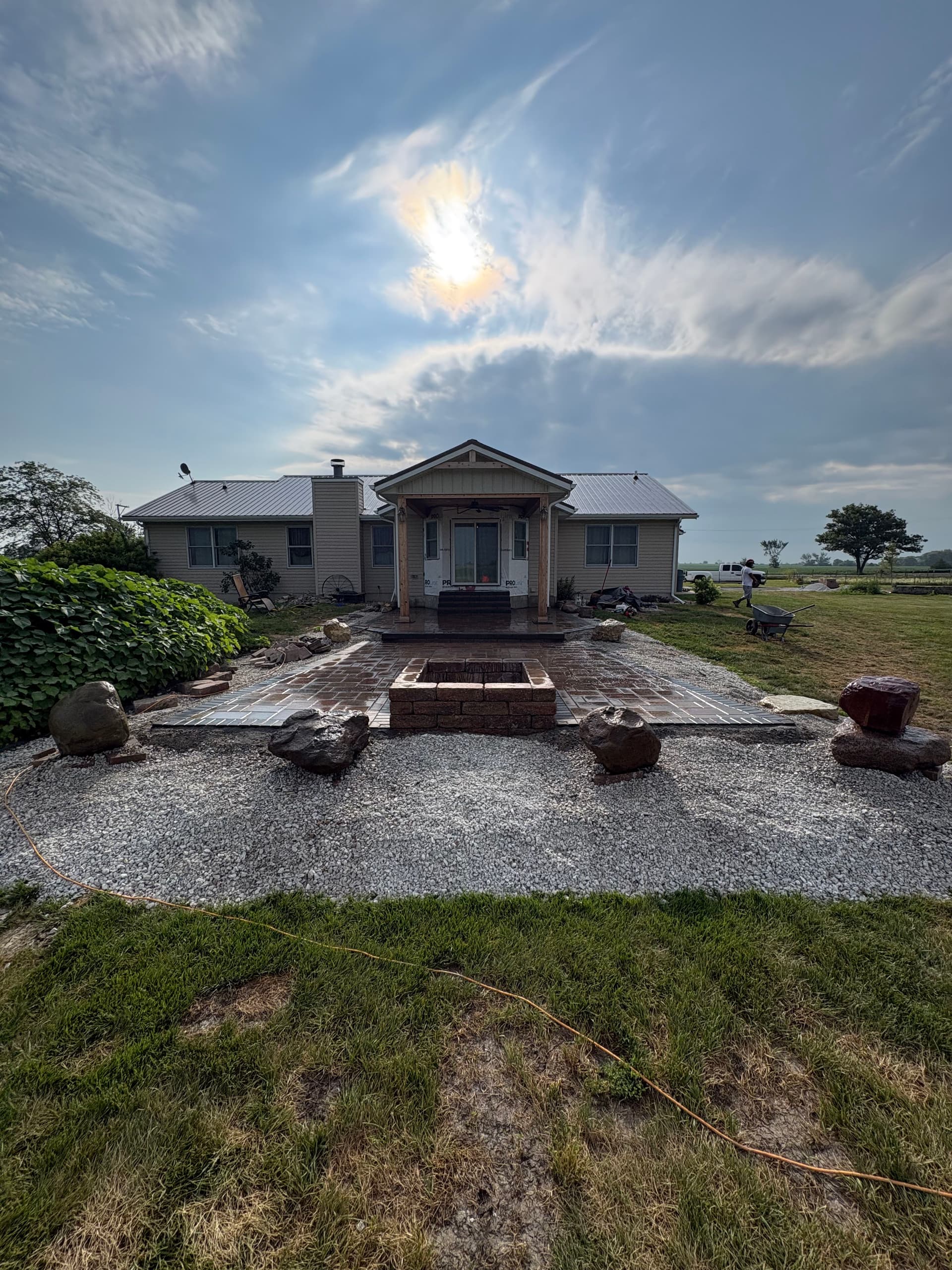 Gallery photos for Backyard Paver Patio and Fire Pit Build Worth Every Brick: Image #2