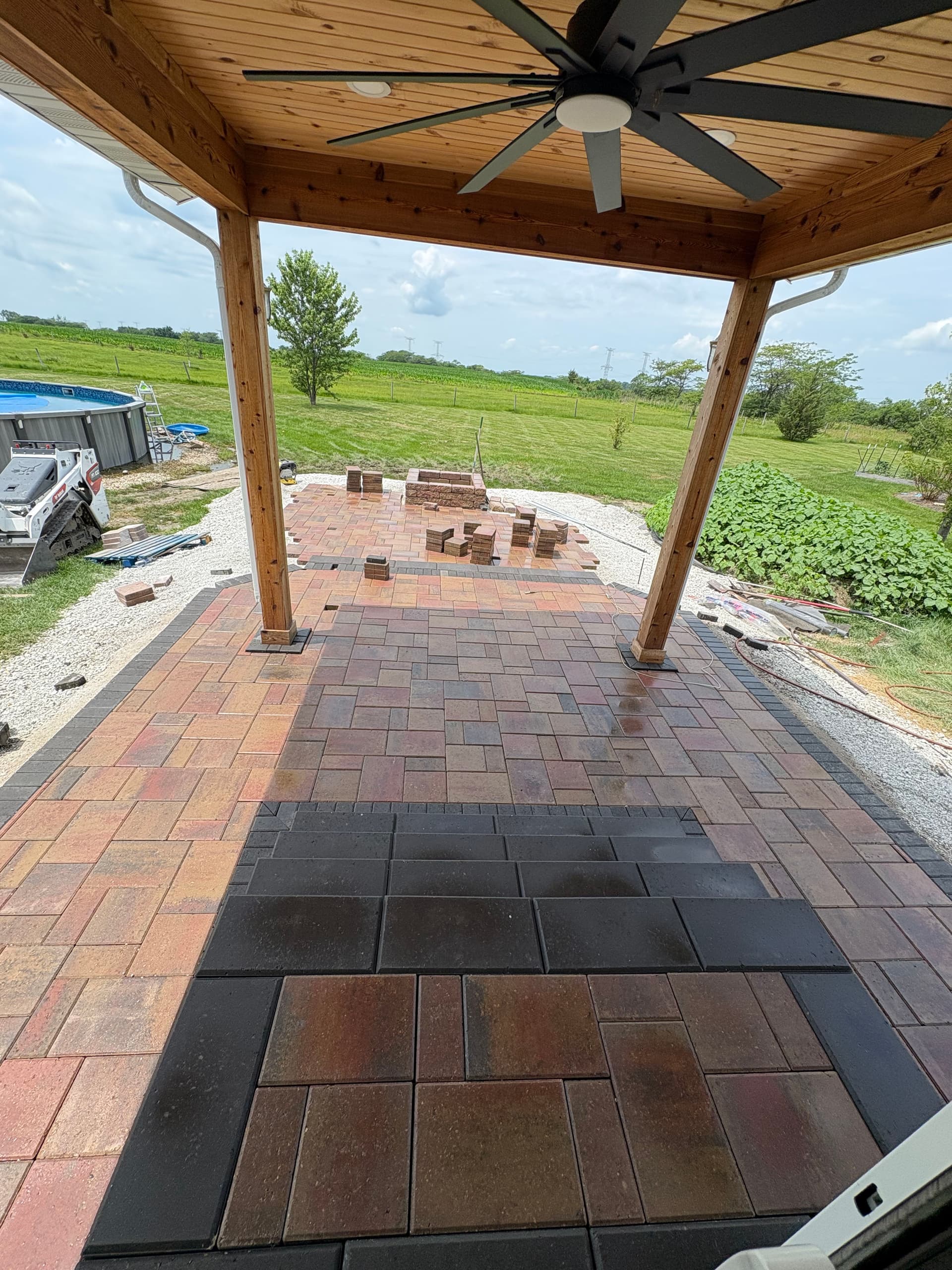 Gallery photos for Backyard Paver Patio and Fire Pit Build Worth Every Brick: Image #1