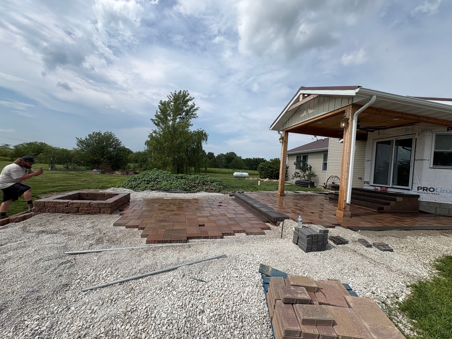 Backyard Paver Patio and Fire Pit Build Worth Every Brick image
