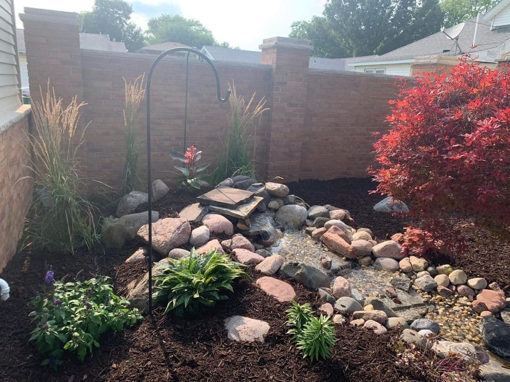 Backyard Pond Transformation in Troy Grove IL