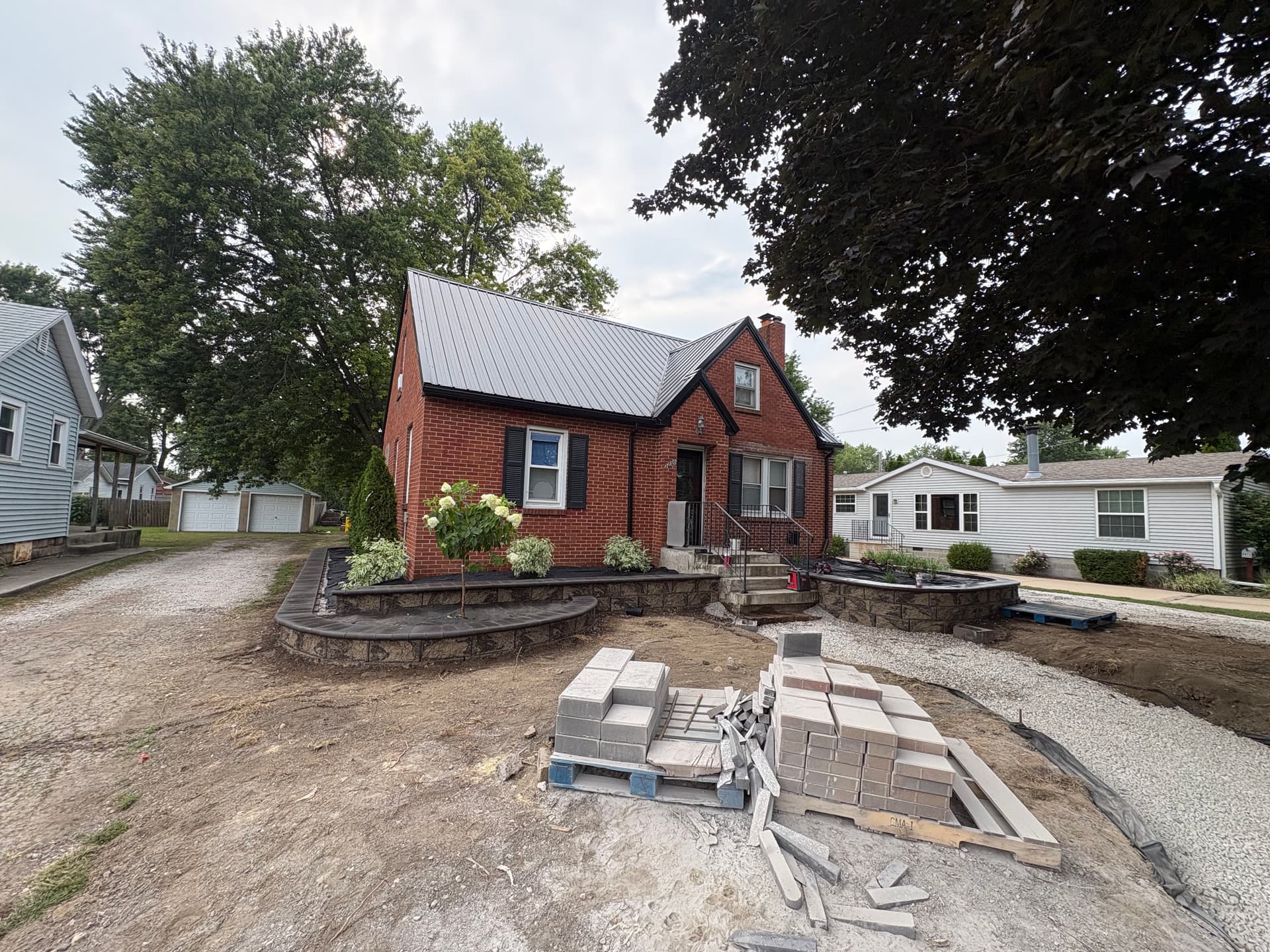 Gallery photos for Front Yard Landscape Beds and Hardscape Retaining Walls Mid-Build: Image #4