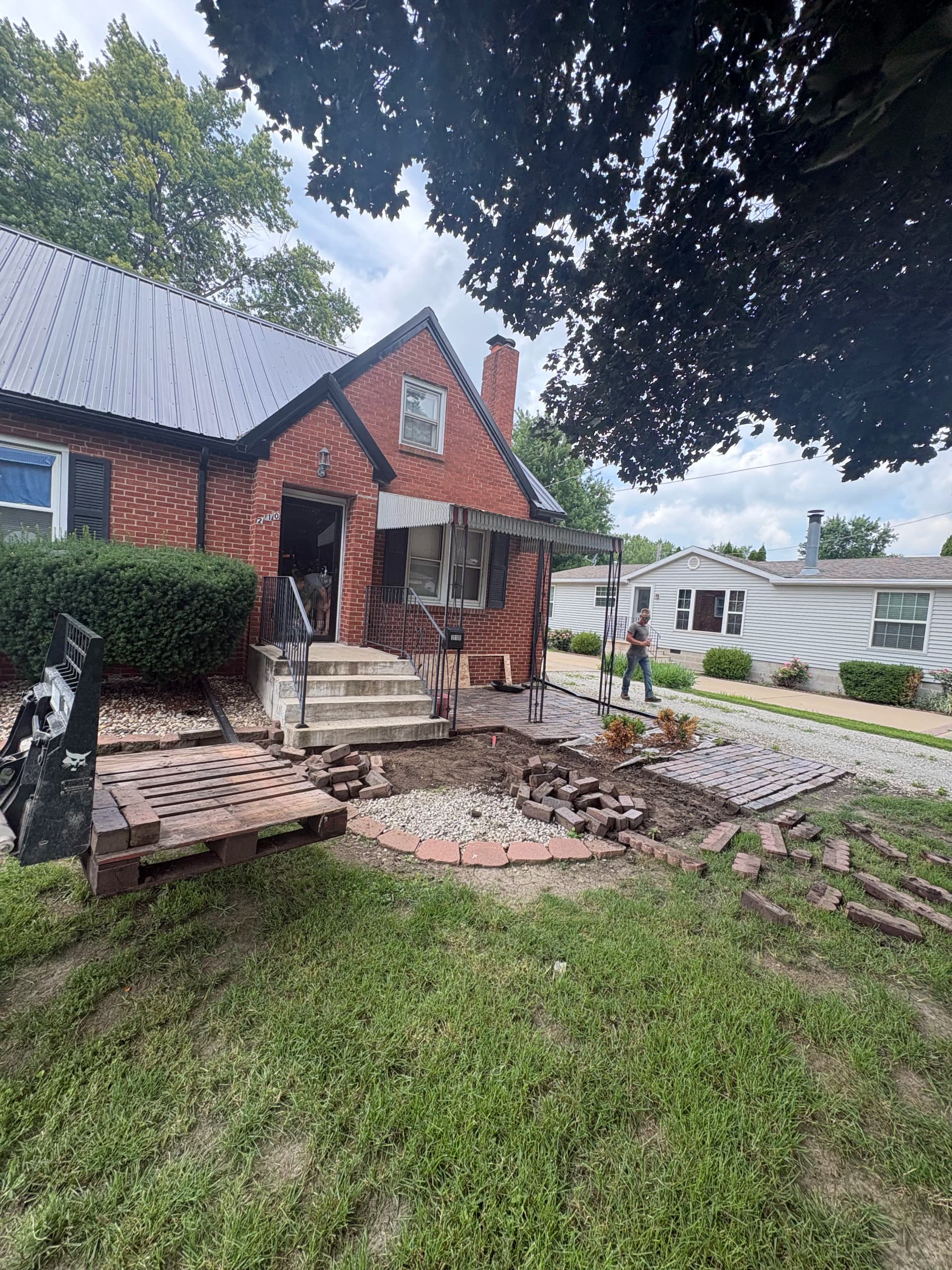 Gallery photos for Paver Walkway and Retaining Wall Upgrade on a Brick Home: Image #1